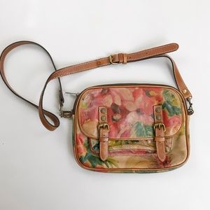 PATRICIA NASH Watercolor Floral Leather Crossbody